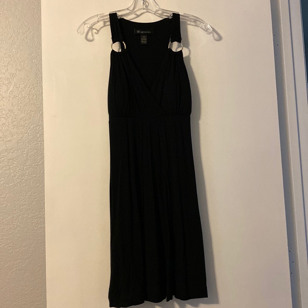 Black halter top dress